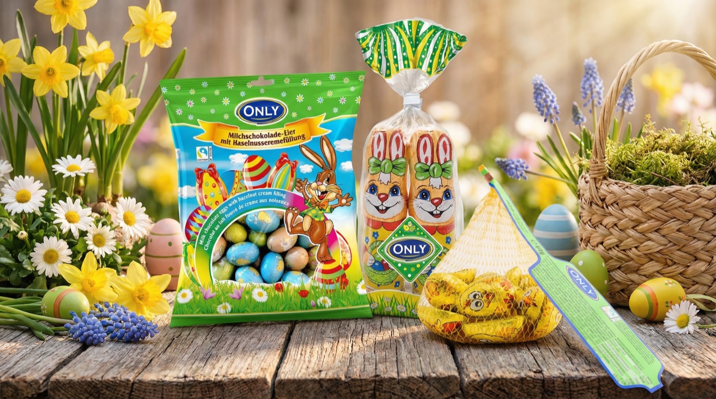 Německé čokoládové velikonoční figurky a vajíčka Only