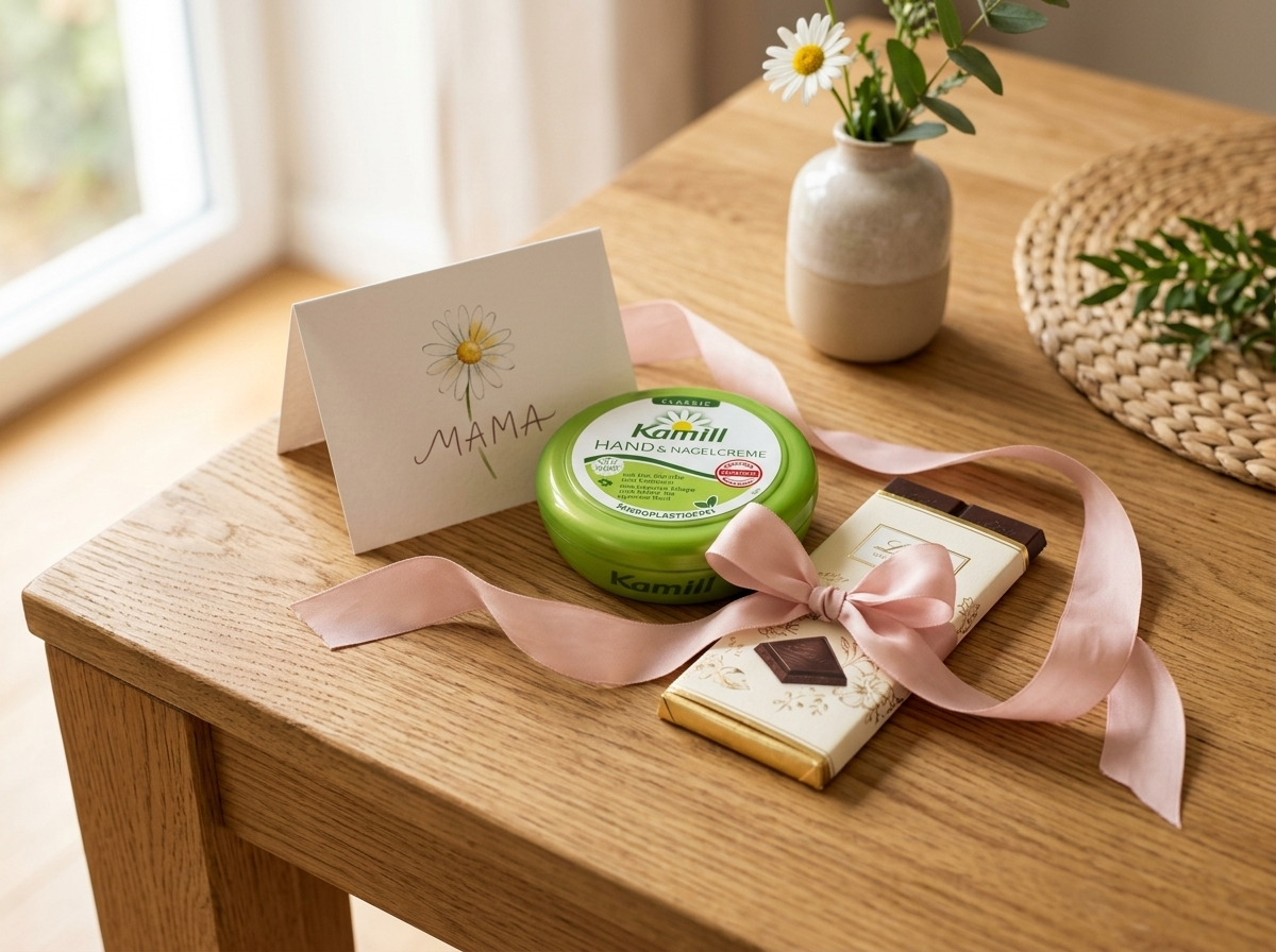 Dárková kombinace ke Dni matek — krém na ruce a sladkost