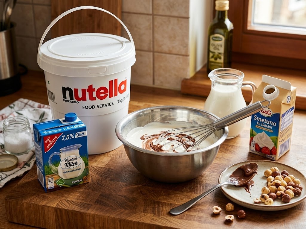 Suroviny na domácí zmrzlinu s Ferrero Nutella 3 kg