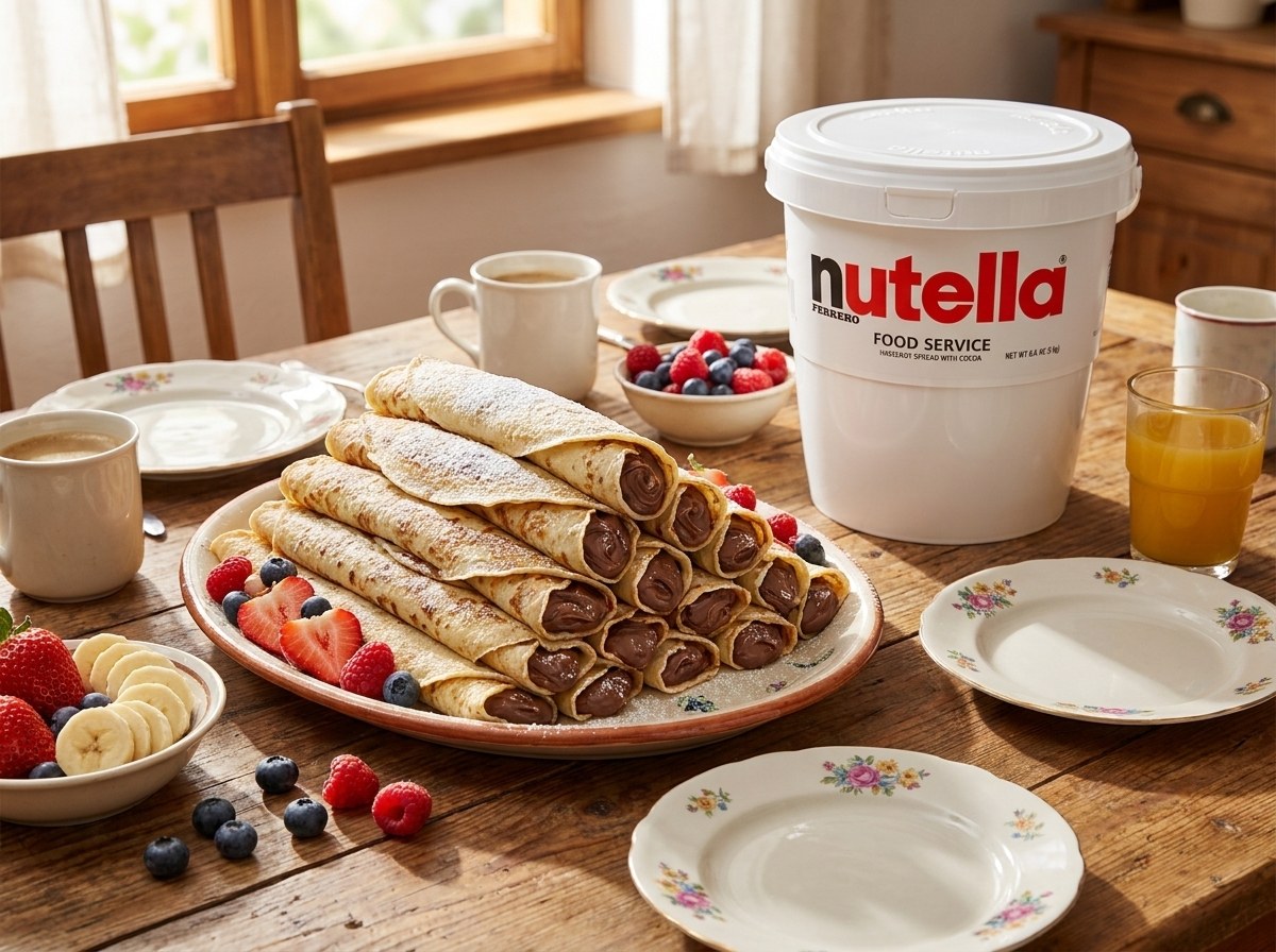 Servírované palačinky s ovocem a Ferrero Nutella 3 kg