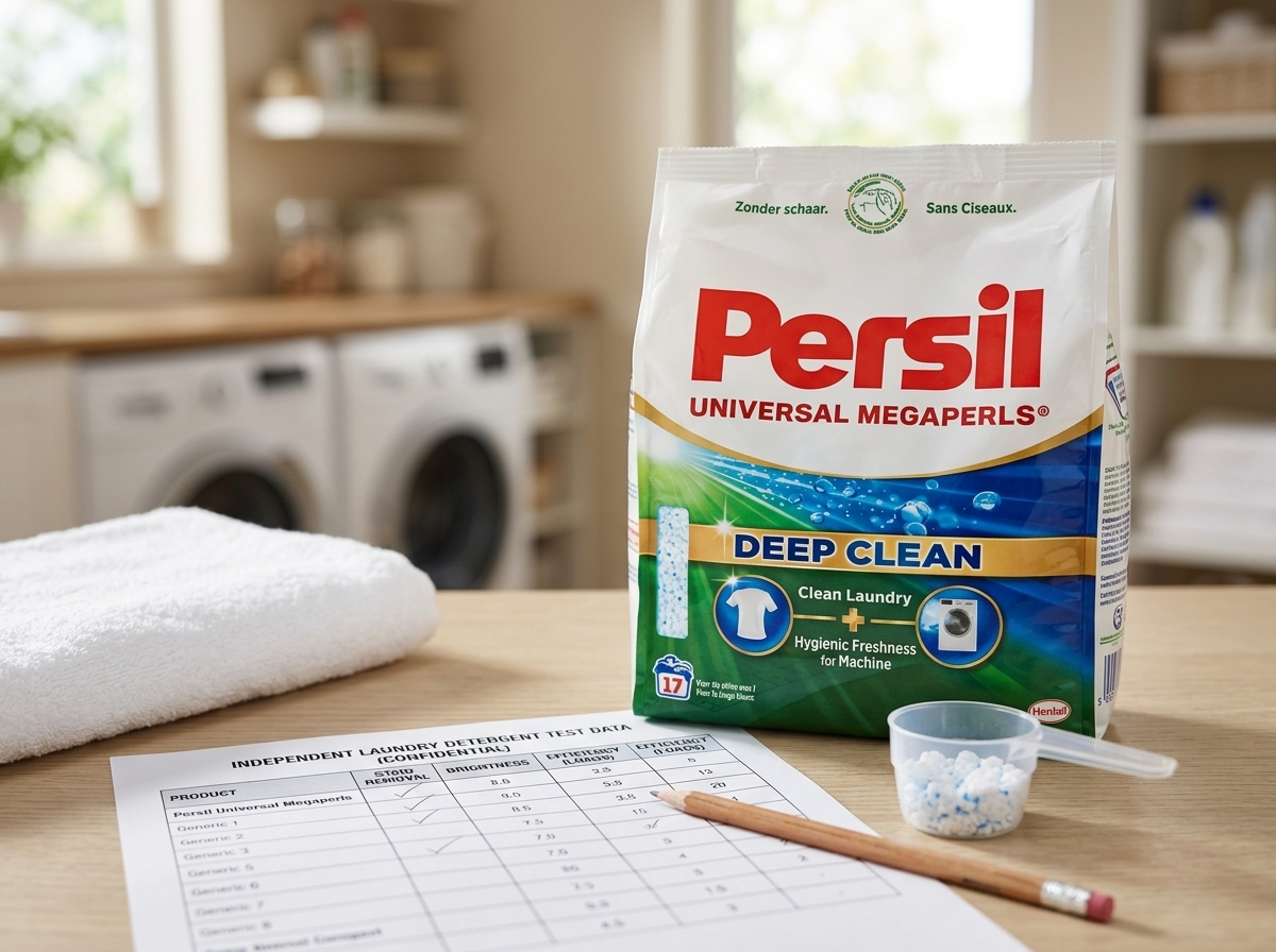 Persil Universal Megaperls u srovnávací tabulky pracích prášků