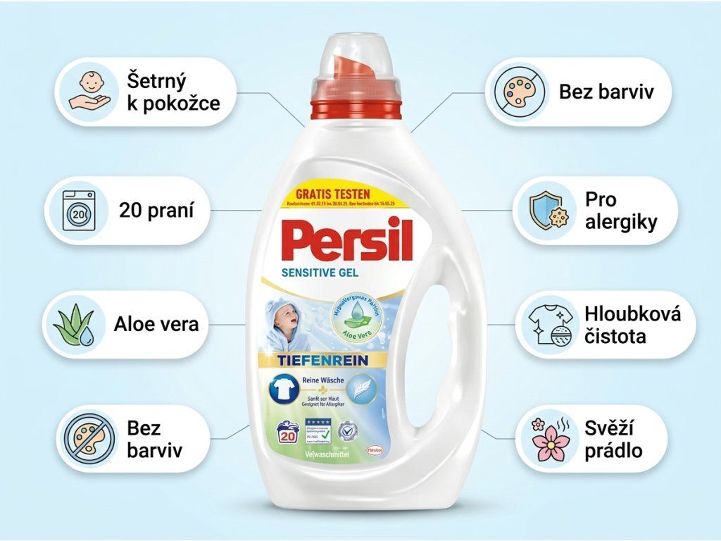 Persil Sensitive Gel - hlavní benefity