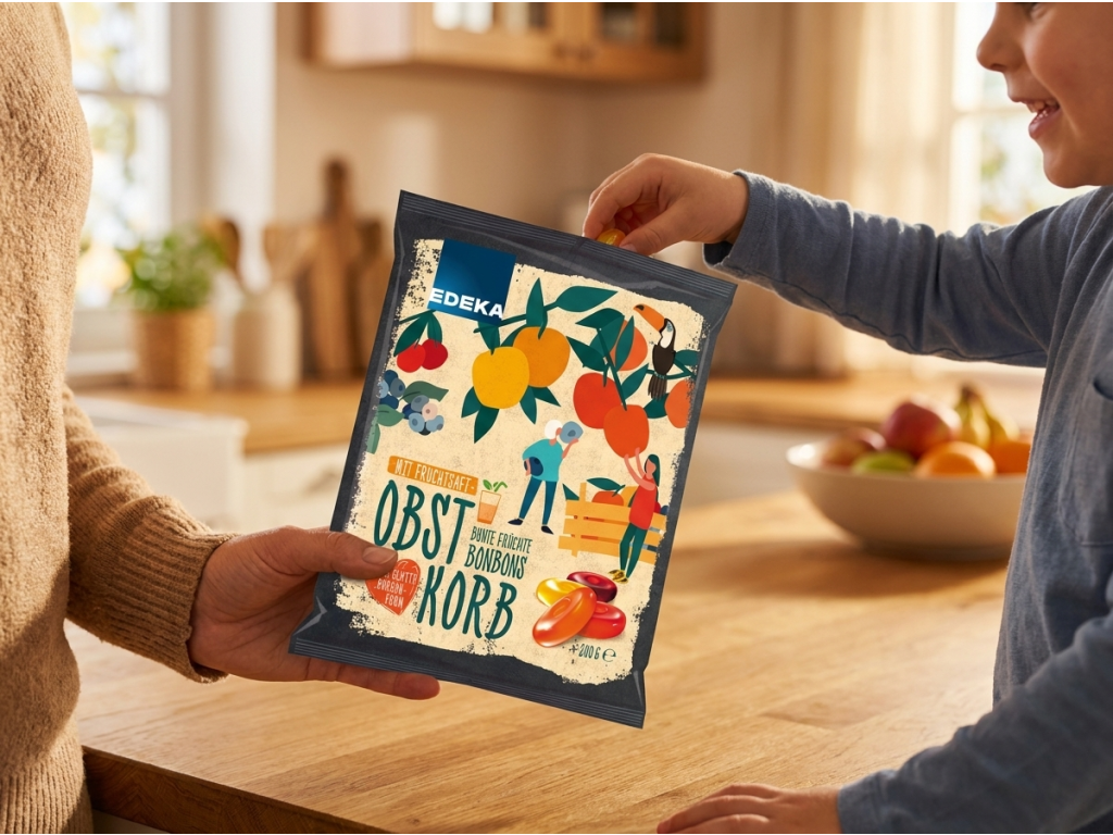Edeka Pestré ovocné bonbony - sdílení s rodinou