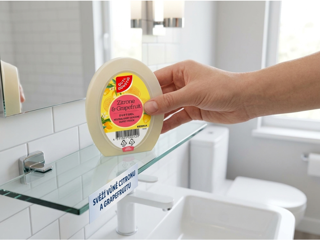 G&G vonný gel citrón a grapefruit při použití