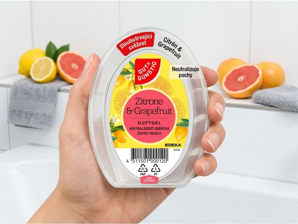 G&G vonný gel citrón a grapefruit v ruce