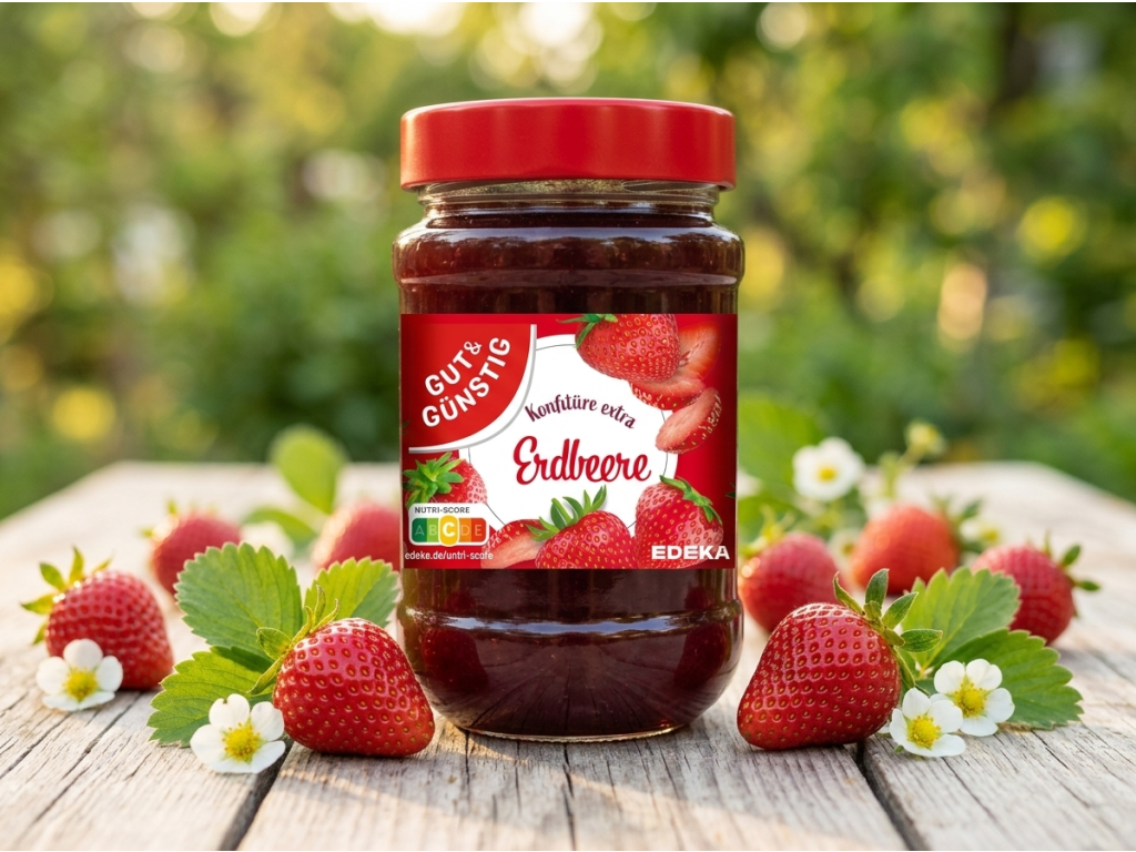 G&G jahodový džem v přírodním prostředí
