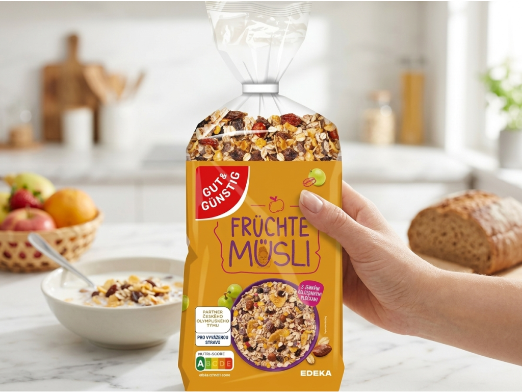 G&G ovocné müsli v ruce