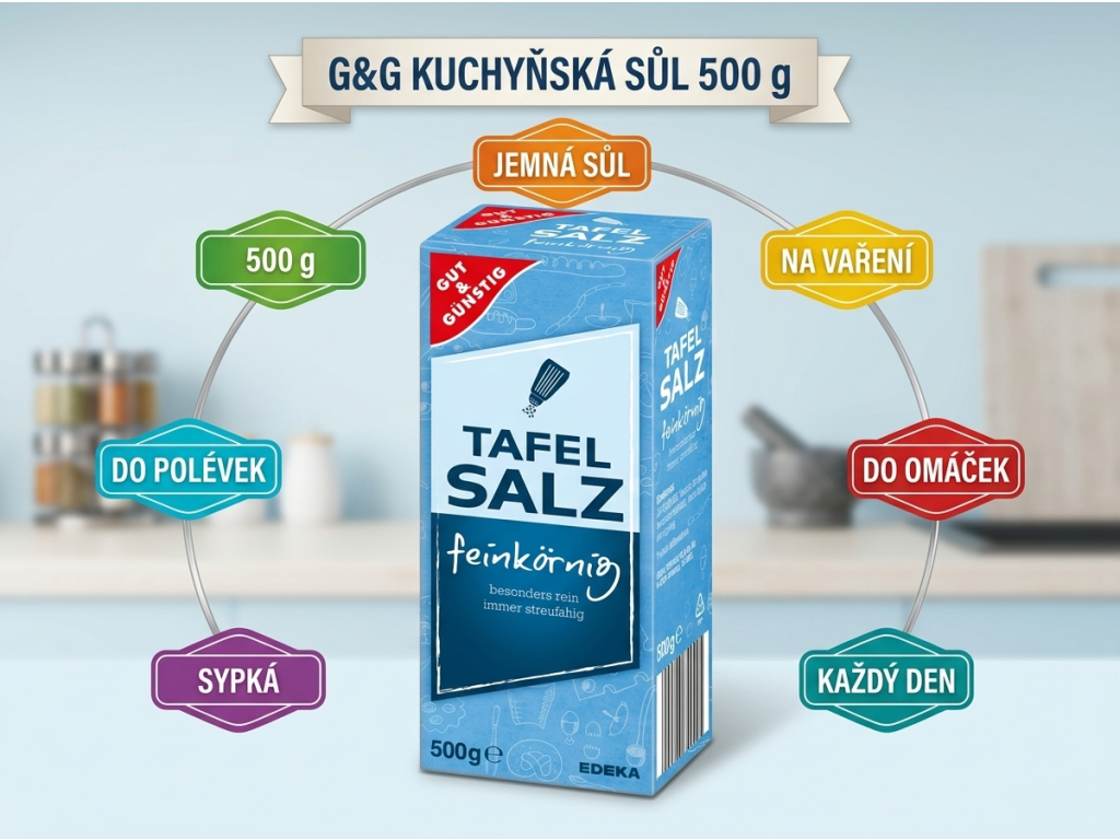 G&G Kuchyňská sůl - výhody