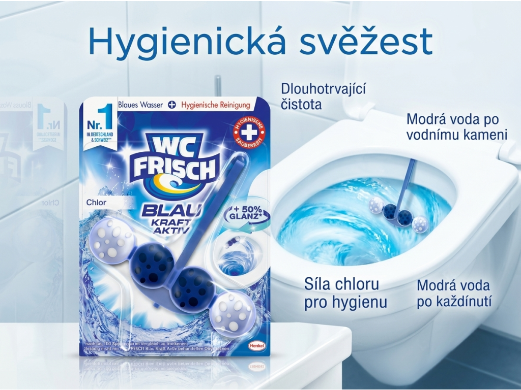 WC Frisch Chlor v koupelně