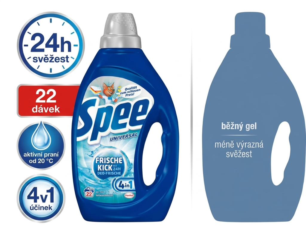 Srovnání Spee AktivGel s běžným gelem