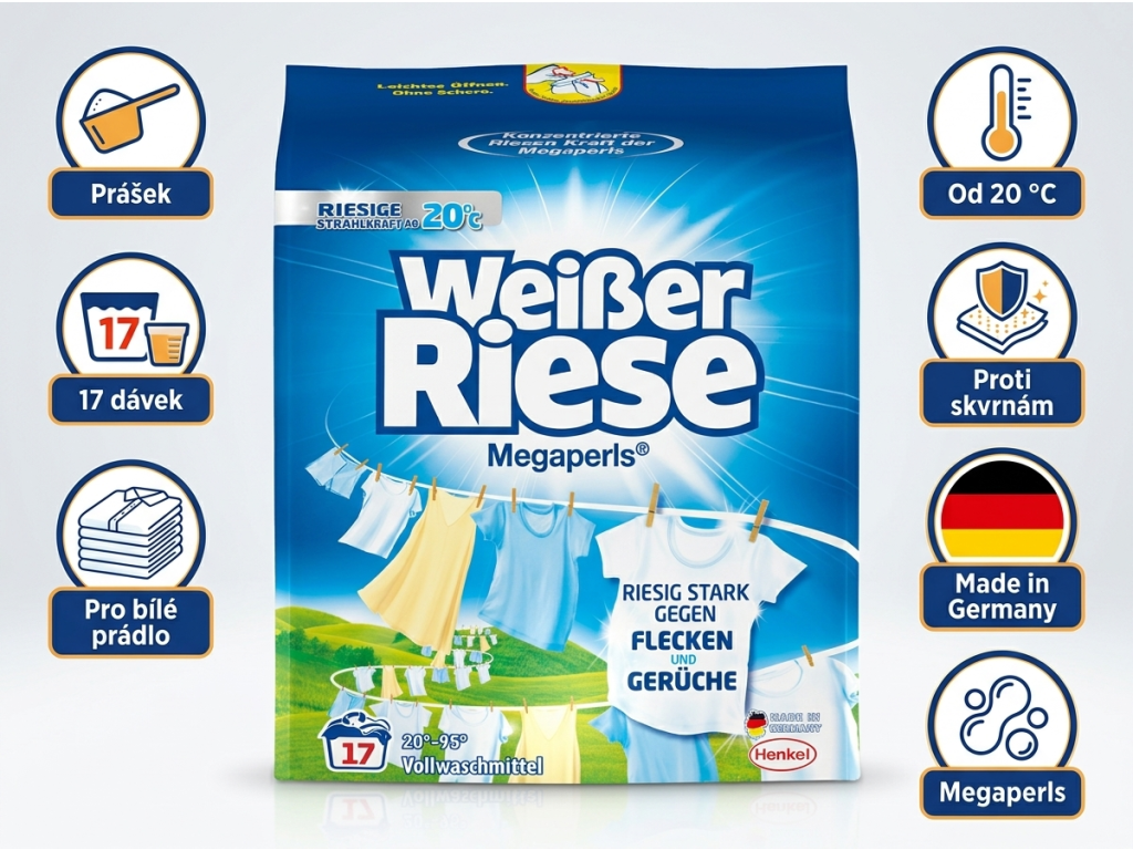 Weisser Riese Megaperls - infografika benefitů