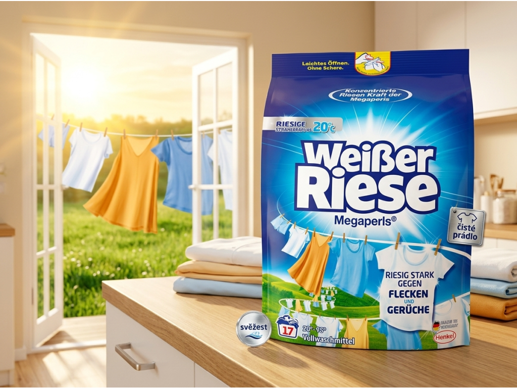 Weisser Riese Megaperls v čisté prádelně