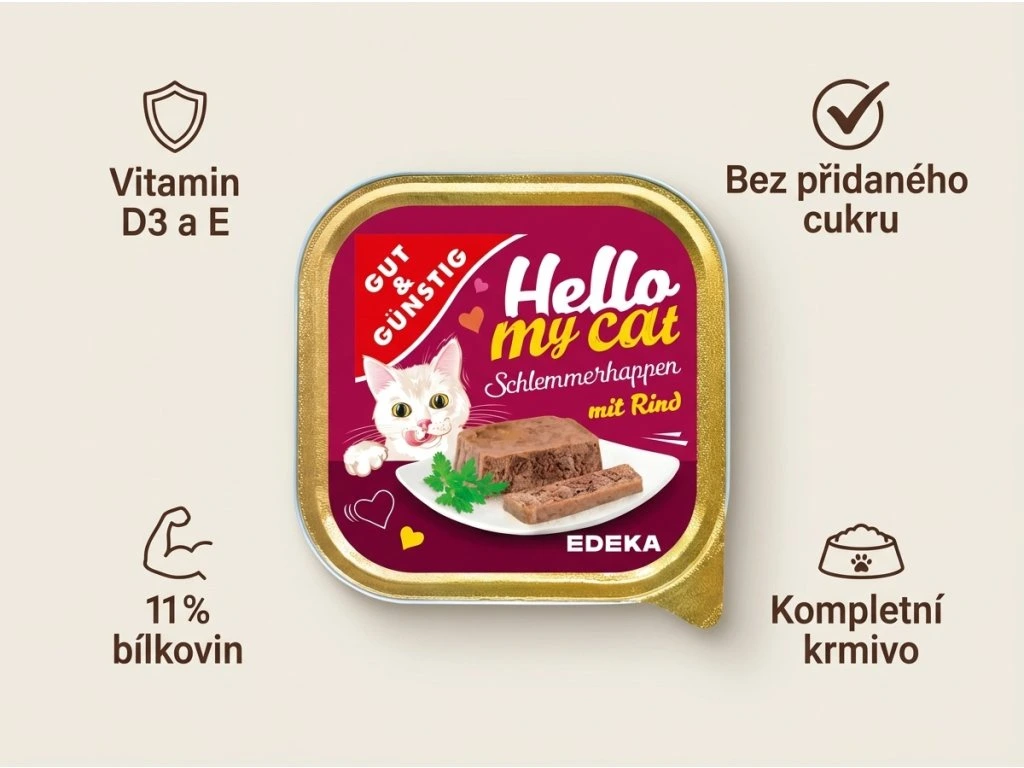 Infografika G&G Paštika s hovězím masem - výživové benefity