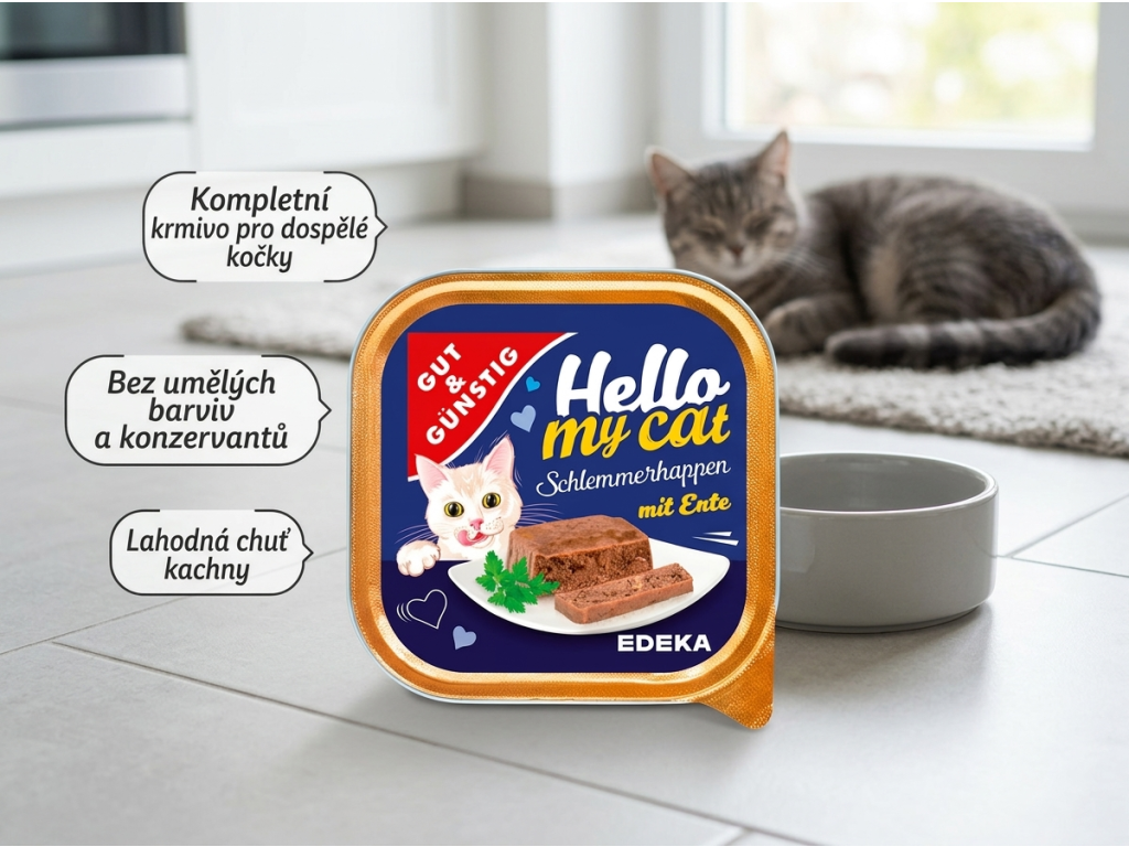 G&G kachní paštika pro kočky u misky