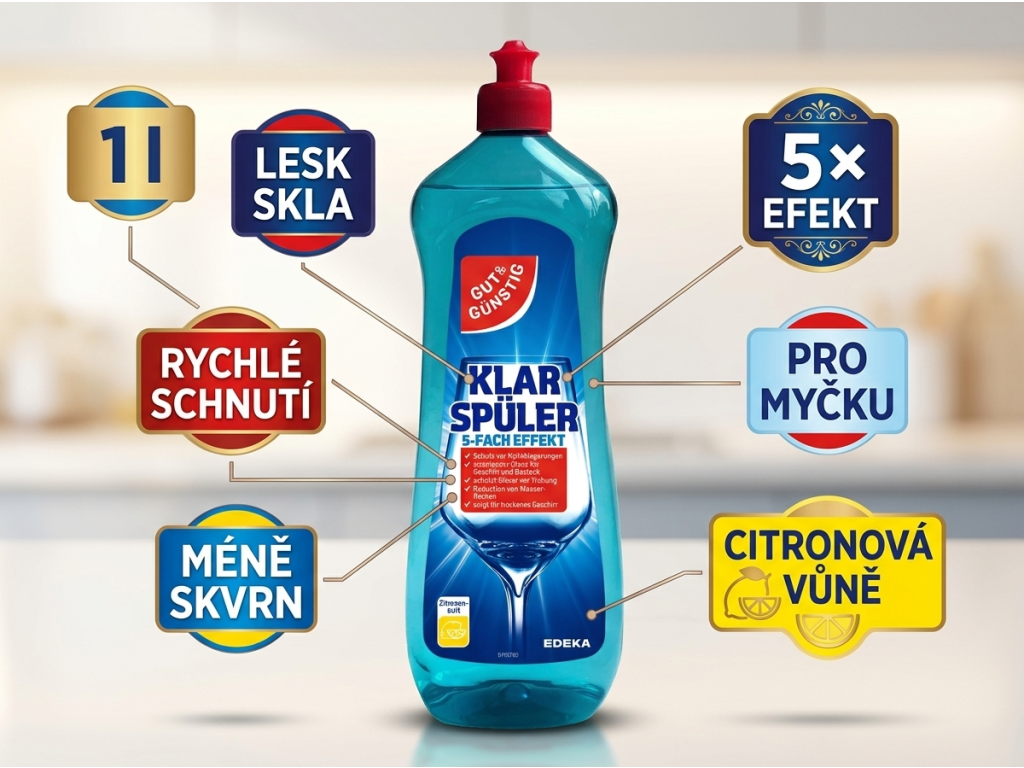 G&G leštící přípravek do myčky - výhody