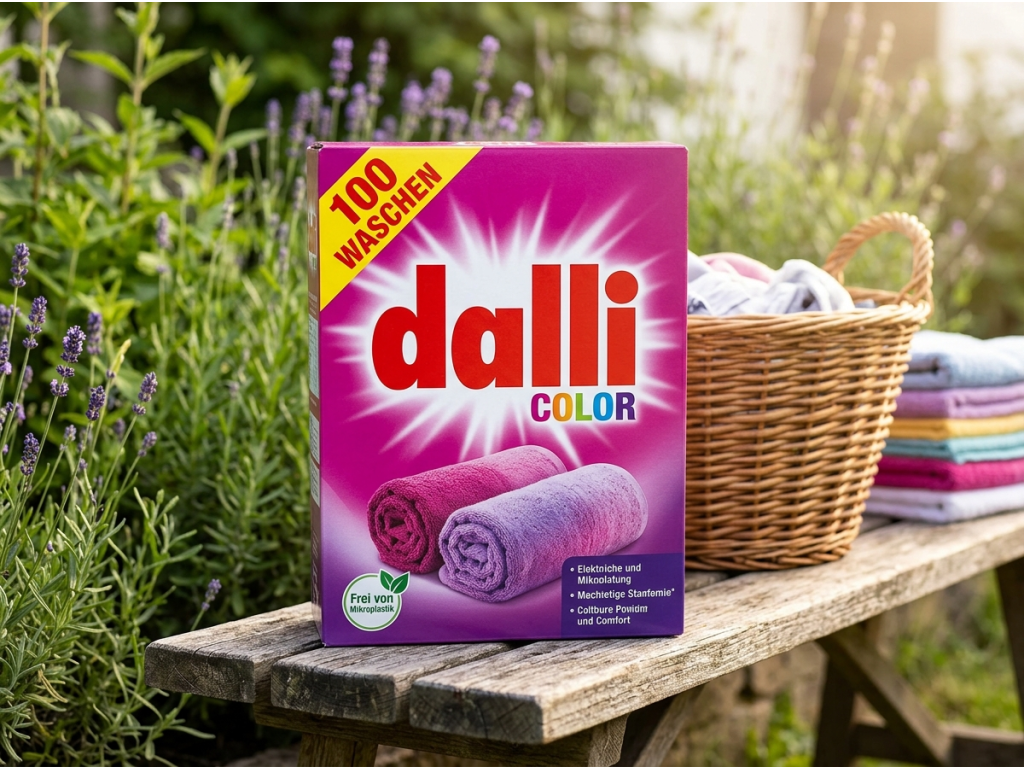 Dalli Color prací prášek v přírodním prostředí