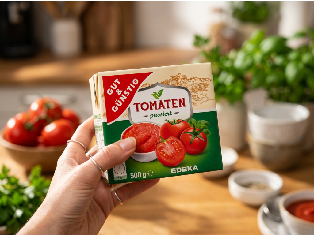 G&G Rajčata pasírovaná 500g - krabice v ruce