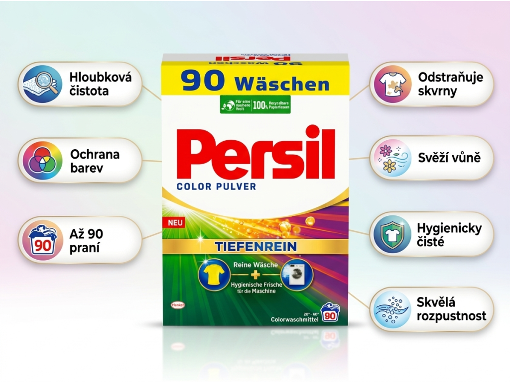 Persil Color prášek na praní - přehled výhod