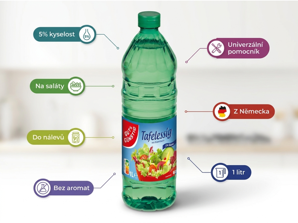 G&G Ocet bílý 1l - infografika