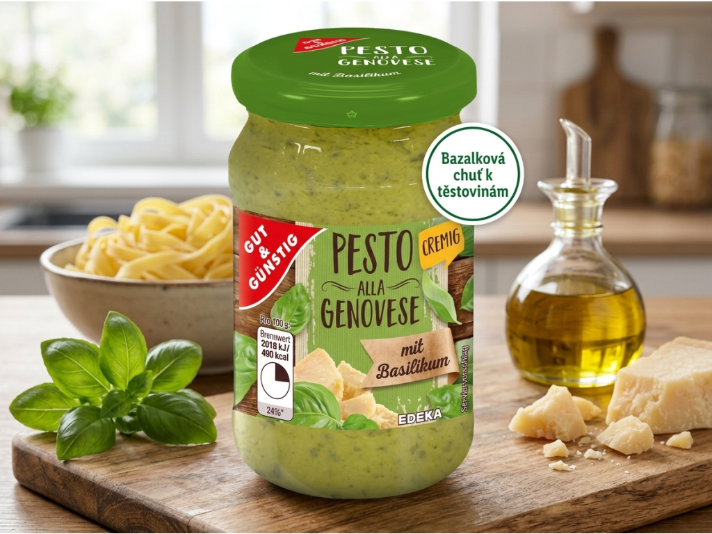 G&G bazalkové pesto s těstovinami