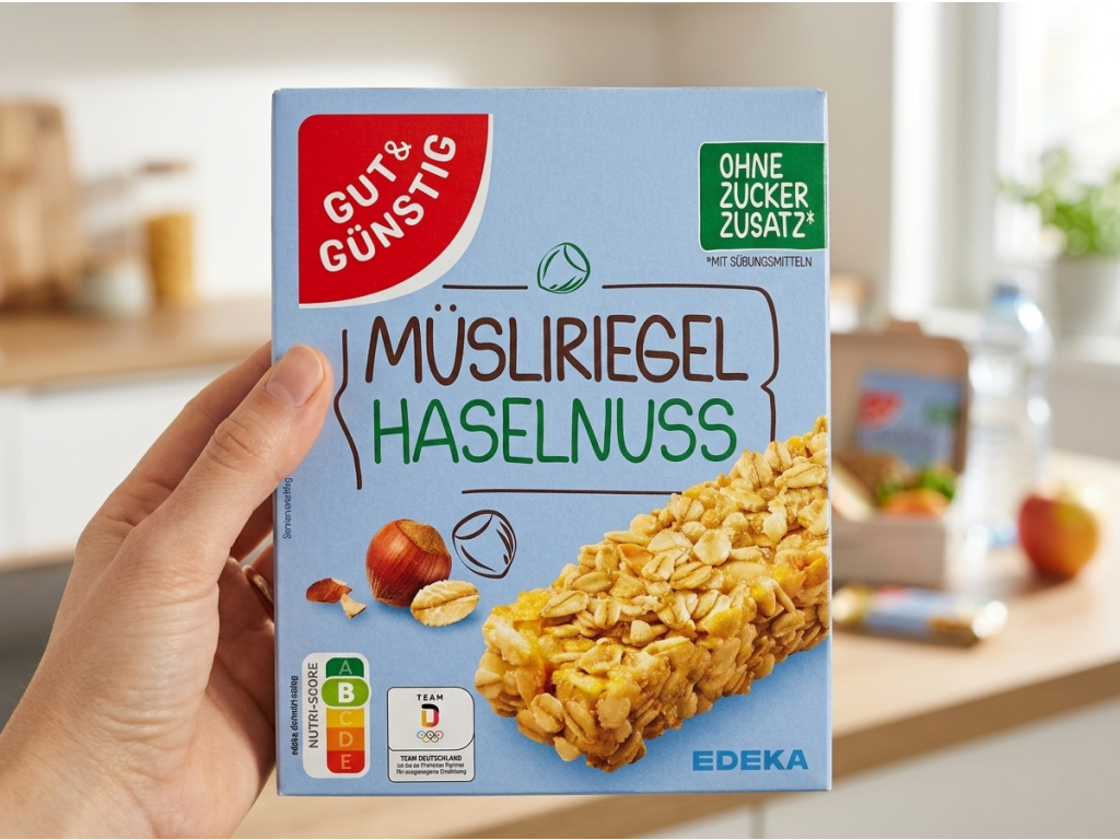 G&G müsli tyčinky v ruce