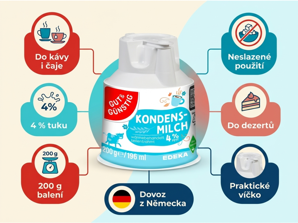 G&G kondenzované mléko - výhody