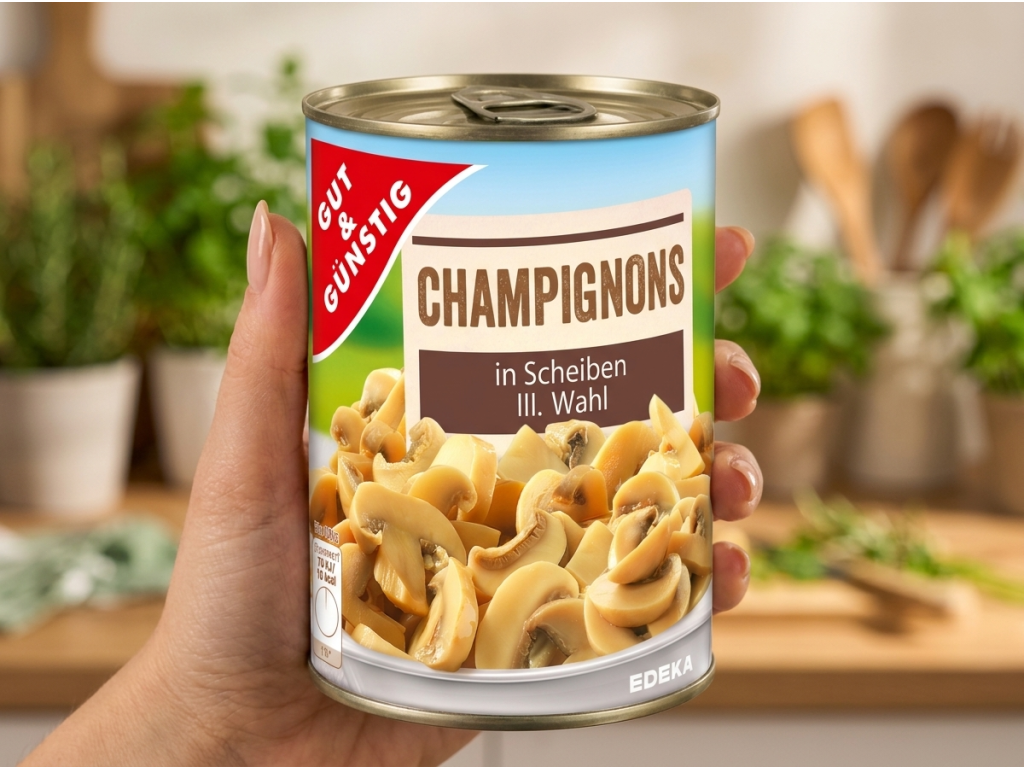 G&G Žampiony plátky 290g v ruce