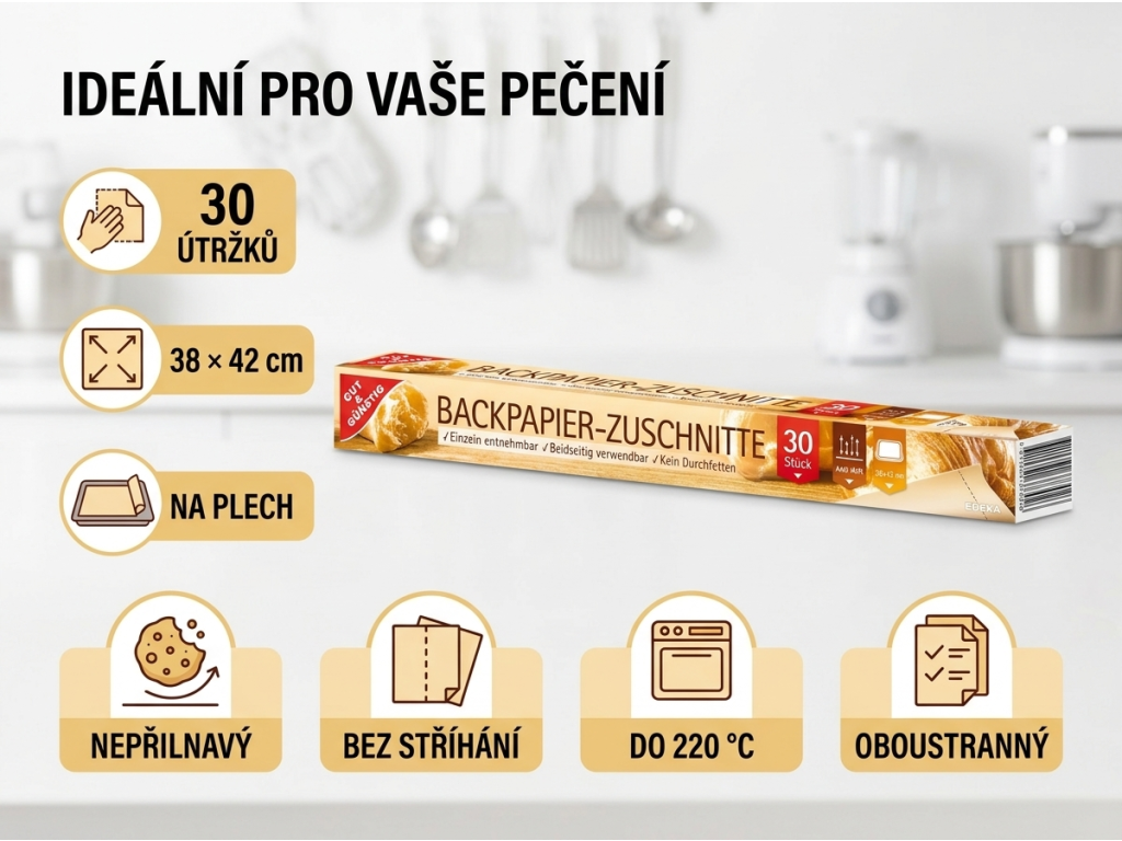 G&G papír na pečení - přehled výhod