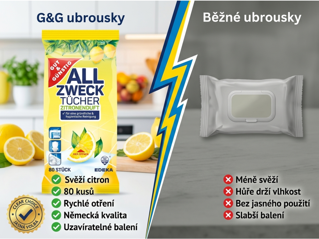 G&G vlh?en? ubrousky srovn?n? s b??n?mi ubrousky