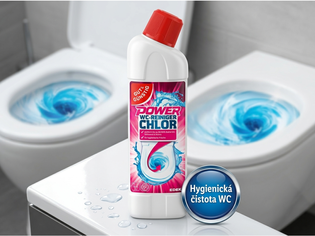G&G Power WC čistič chlorový v koupelně