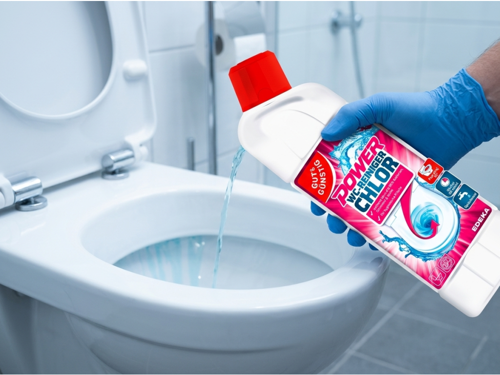 Použití G&G Power WC čističe pod okraj toalety