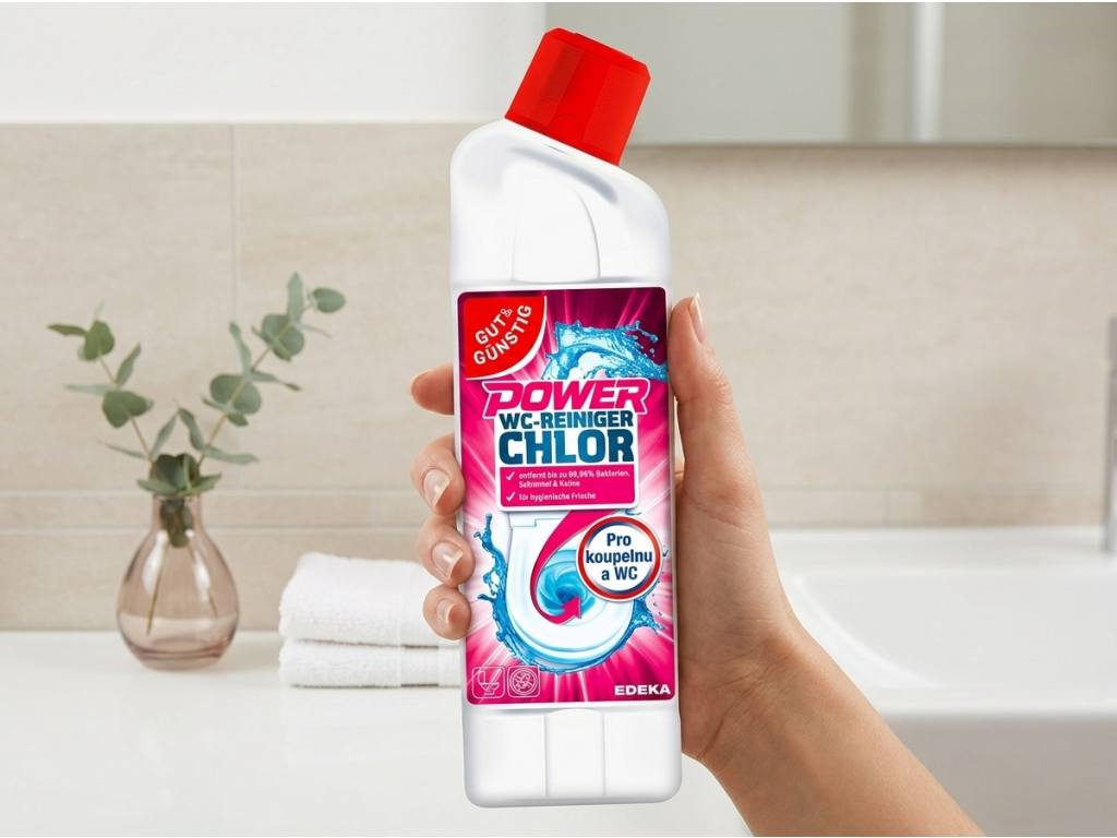 G&G Power WC čistič chlorový v ruce