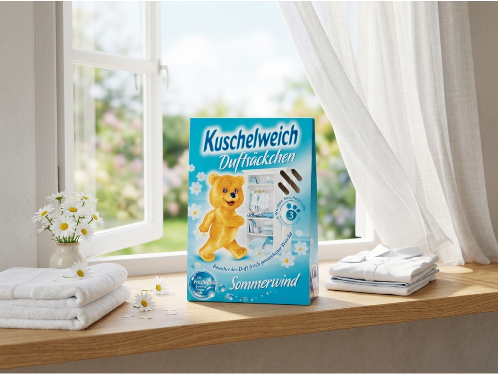 Kuschelweich Sommerwind vonné sáčky do skříně 3 ks - svěží vůně do skříně