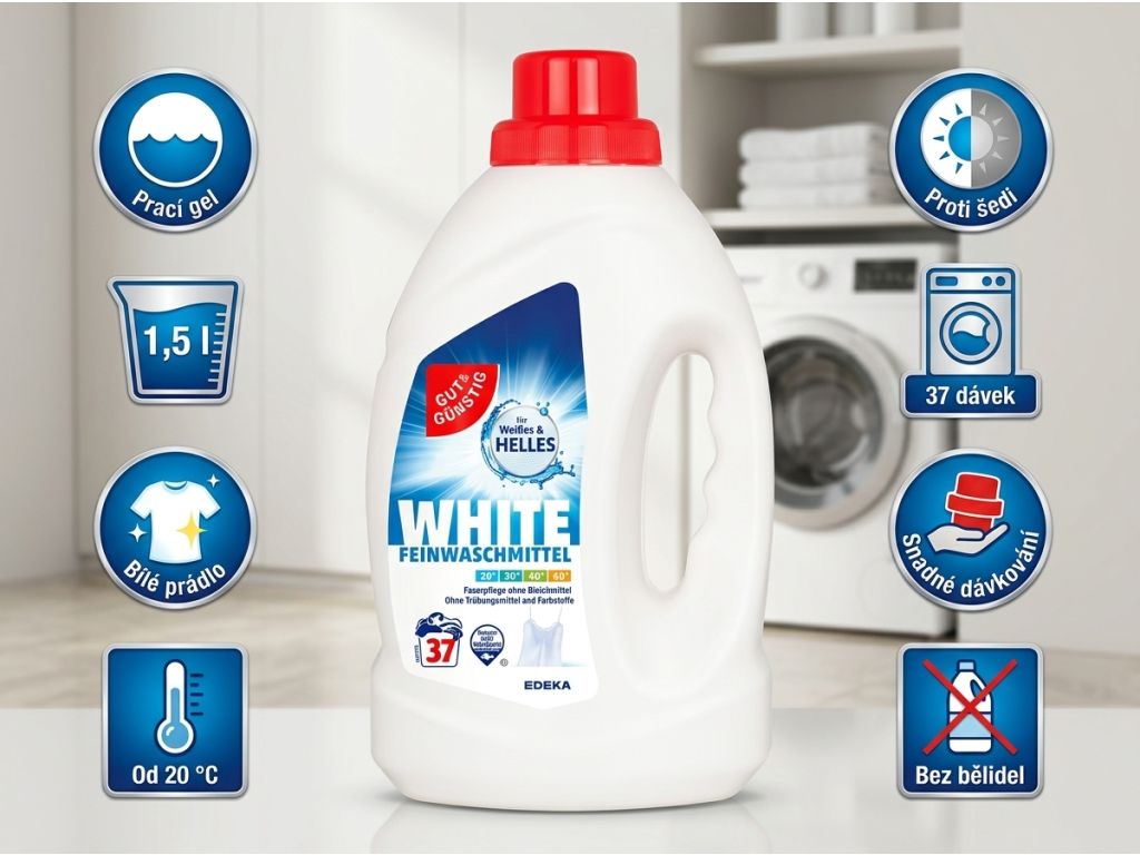 G&G prací gel White - přehled výhod