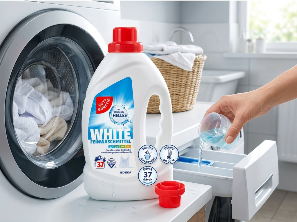 Dávkování G&G pracího gelu White