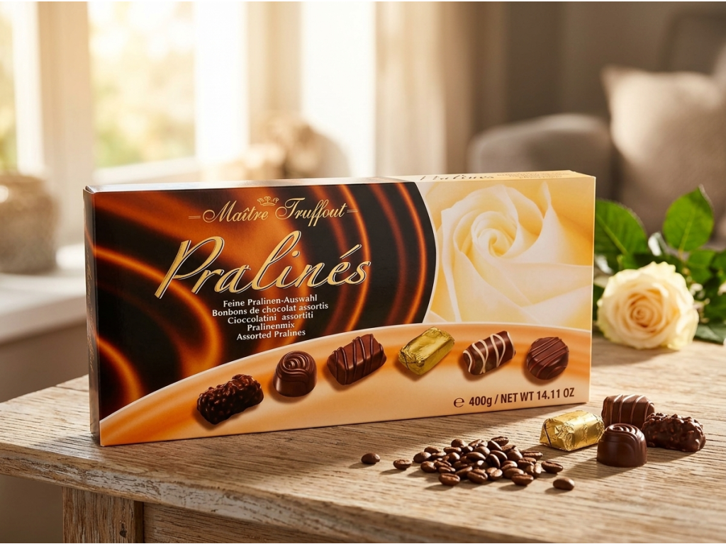 Truffout Exquisite pralinky v přírodním prostředí