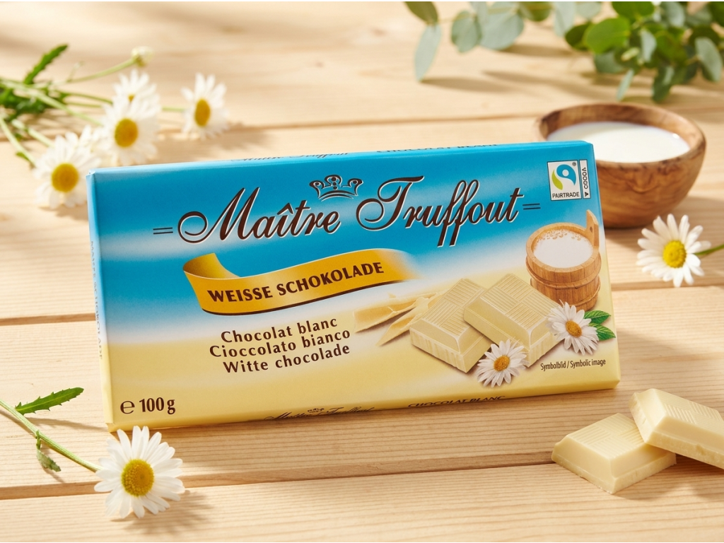 Maitre Truffout bílá čokoláda v přírodním prostředí