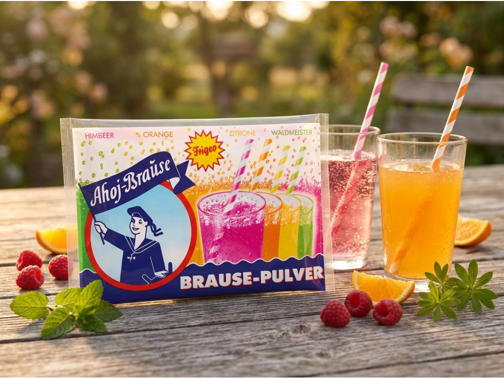 Ahoj-Brause šumivý prášek v letním prostředí