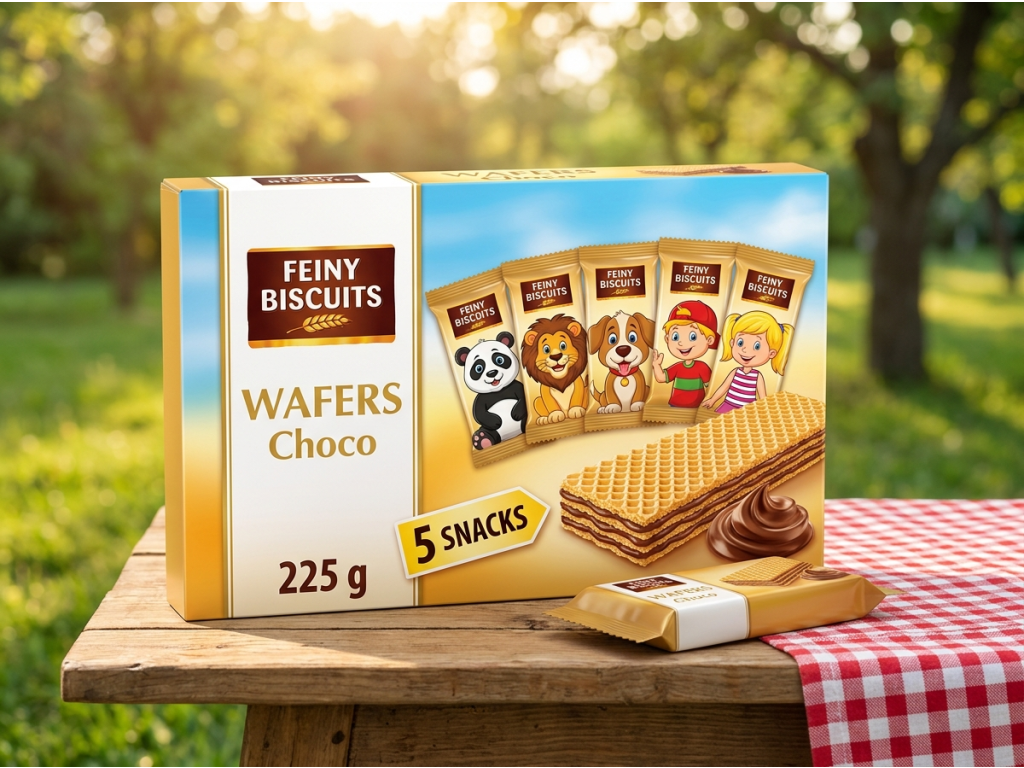Feiny Biscuits dětské oplatky s čokoládovým krémem v přírodě