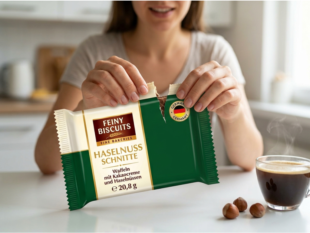 Biscuit Lískooříškové oplatky 8×20,8g - svačina ke kávě