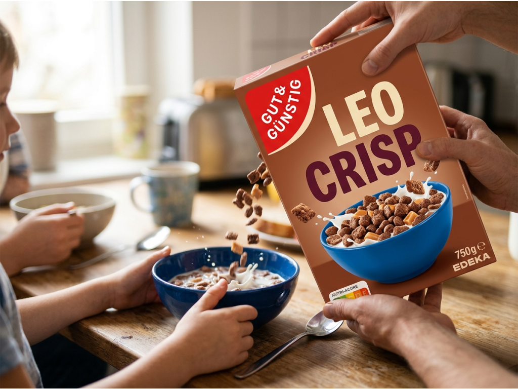 G&G Leo Crisp čokoládové cereálie s karamelem - použití při snídani