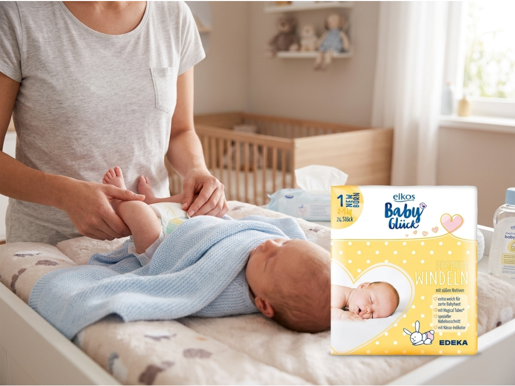 Elkos Premium dětské pleny New Born při přebalování