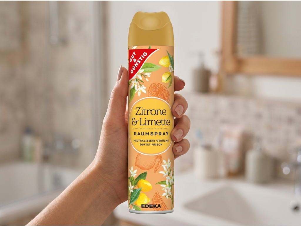 G&G Citrón a limetka osvěžovač vzduchu 300 ml v ruce