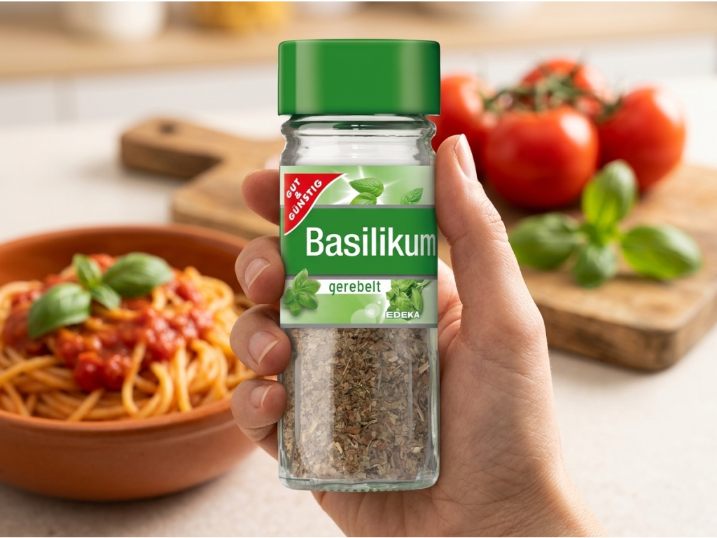 Praktická skleněná kořenka G&G Bazalka v ruce