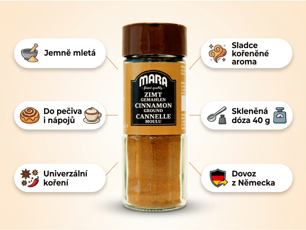 G&G skořice jemně mletá 40 g - přehled výhod