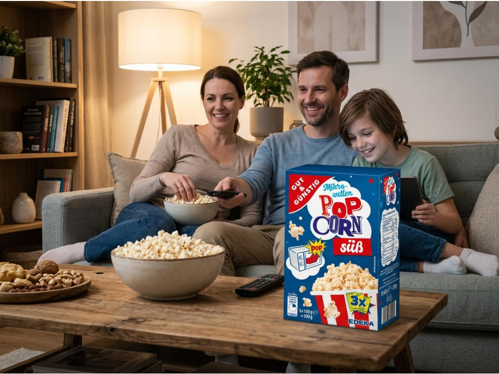 Rodinný večer s G&G sladkým popcornem