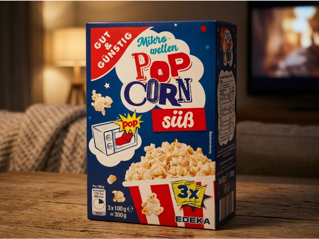 Balení G&G sladkého popcornu v ruce