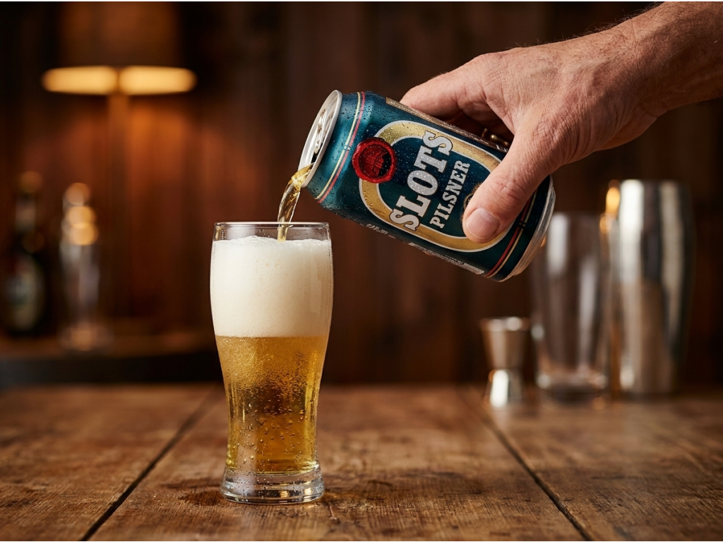 Podávání piva Slots Pilsner