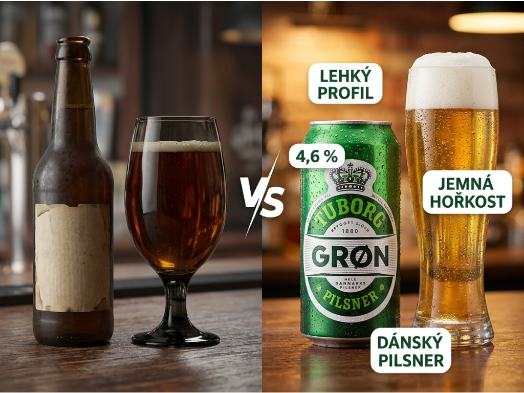 Srovnání Tuborg Green s běžným pivem