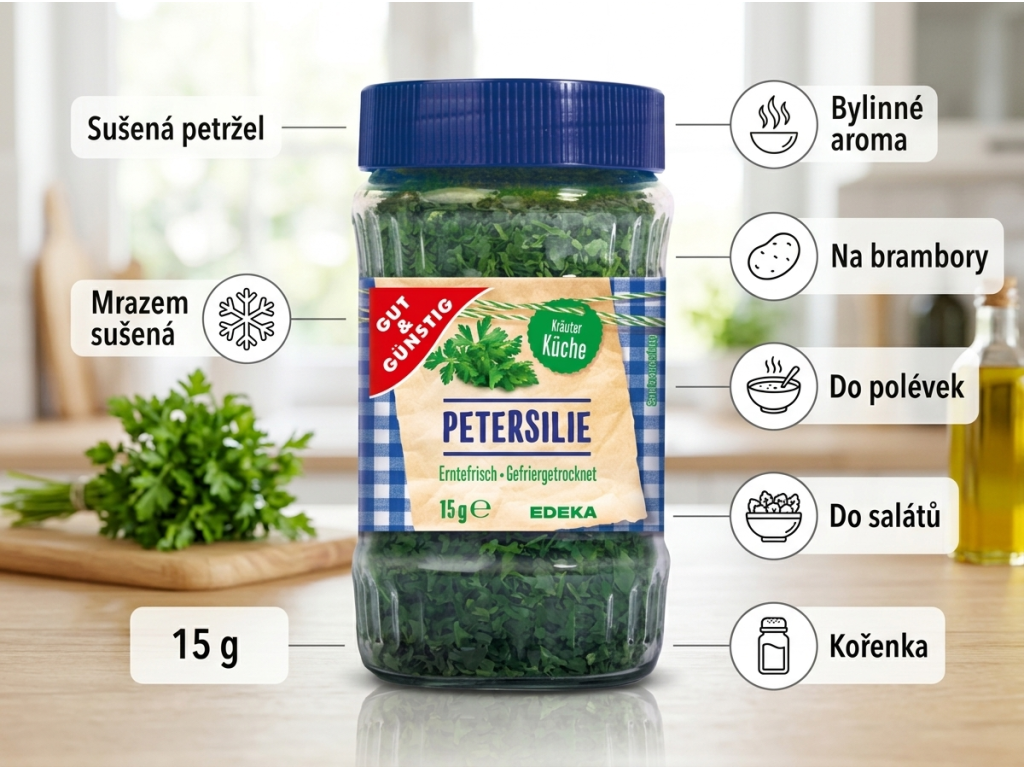 G&G mrazem sušená petržel - přehled výhod